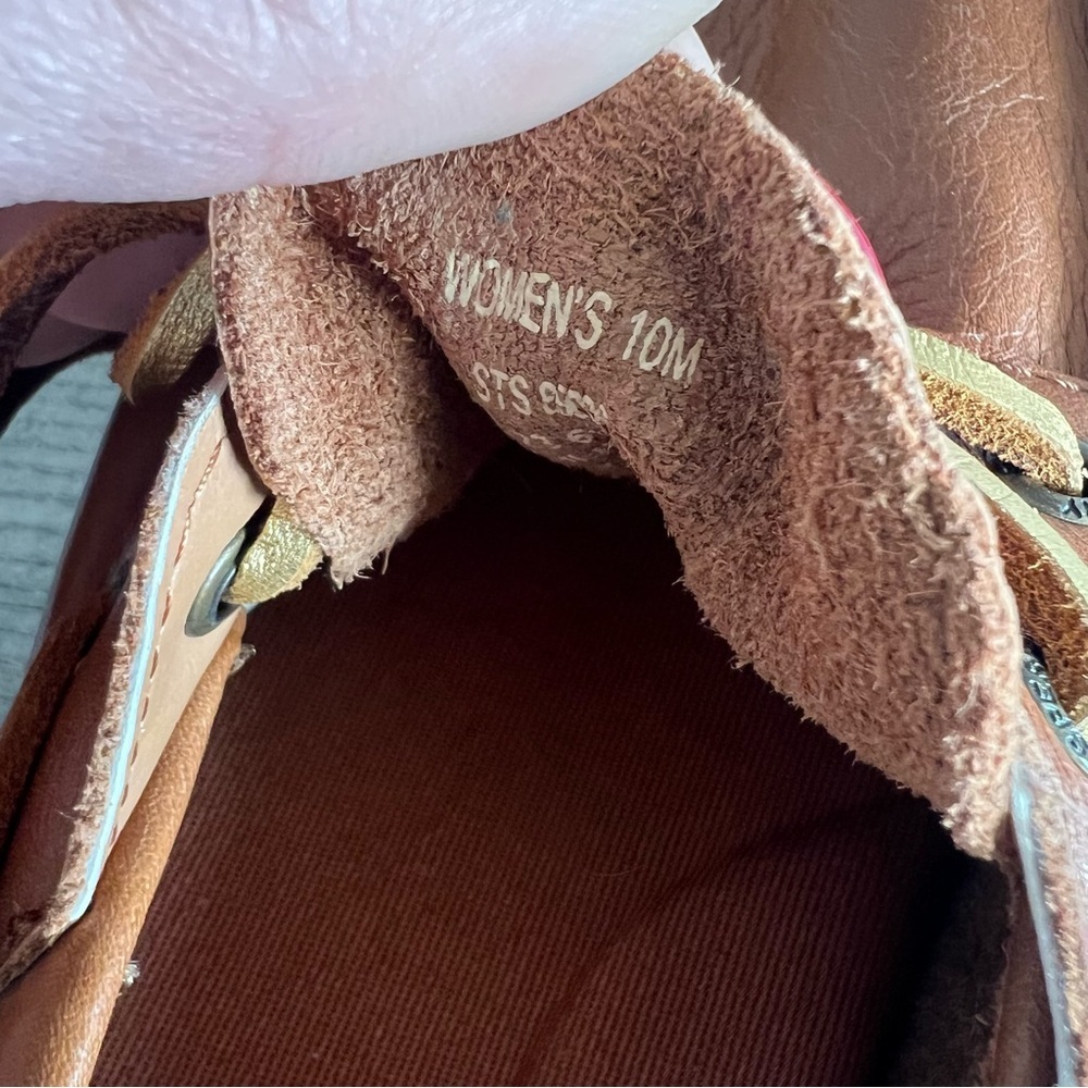 Sperry 2 Eye Chunky Tan Leather Lug Platform Women's Boat Shoe 10 — image 3 of 6